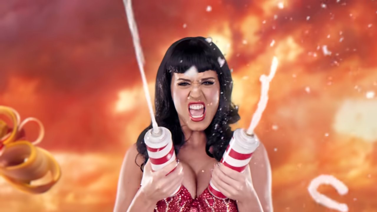 Katy Perry squirting milkshakes from nipples 