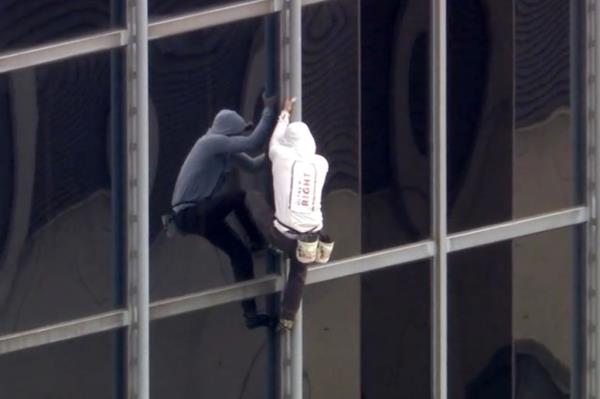 An activist climber calling himself "Pro-Life Spider-Man" scaled the nearly 600-foot Accenture Tower in Chicago Tuesday, which houses the Consulate General of Israel to the Midwest.